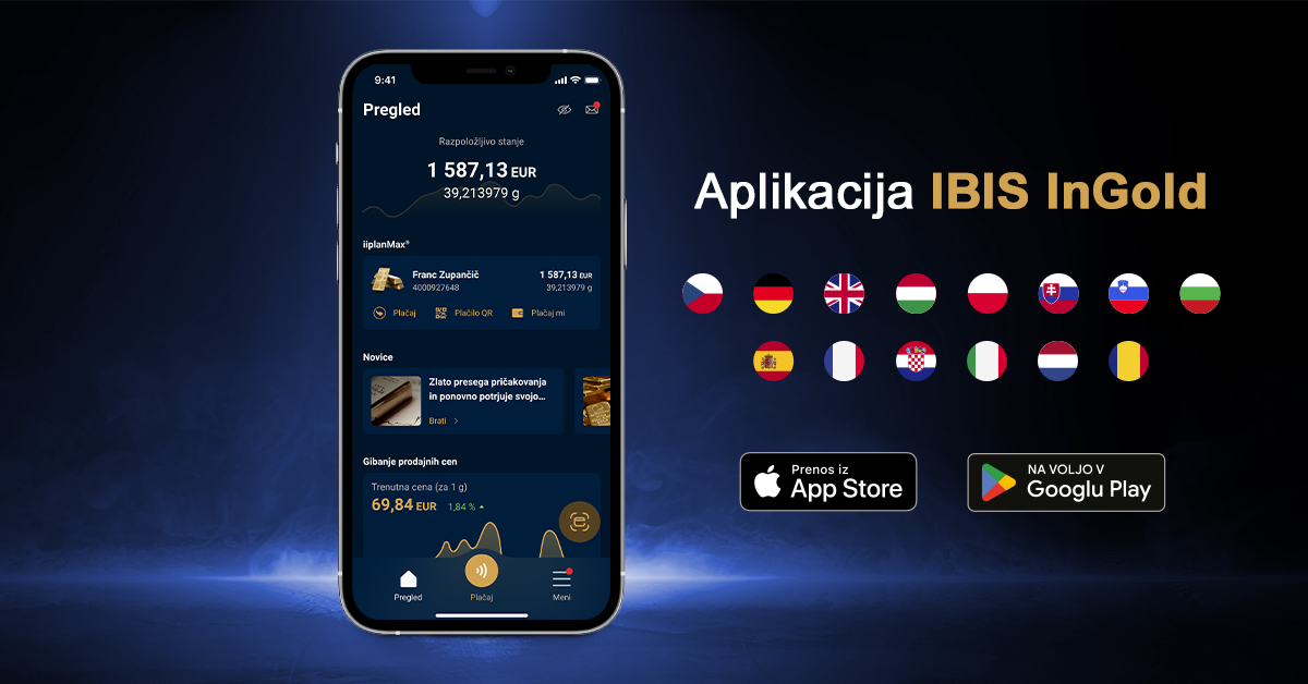 Mobilna aplikacija IBIS&nbsp;InGold odslej na voljo v&nbsp;14&nbsp;jezikih