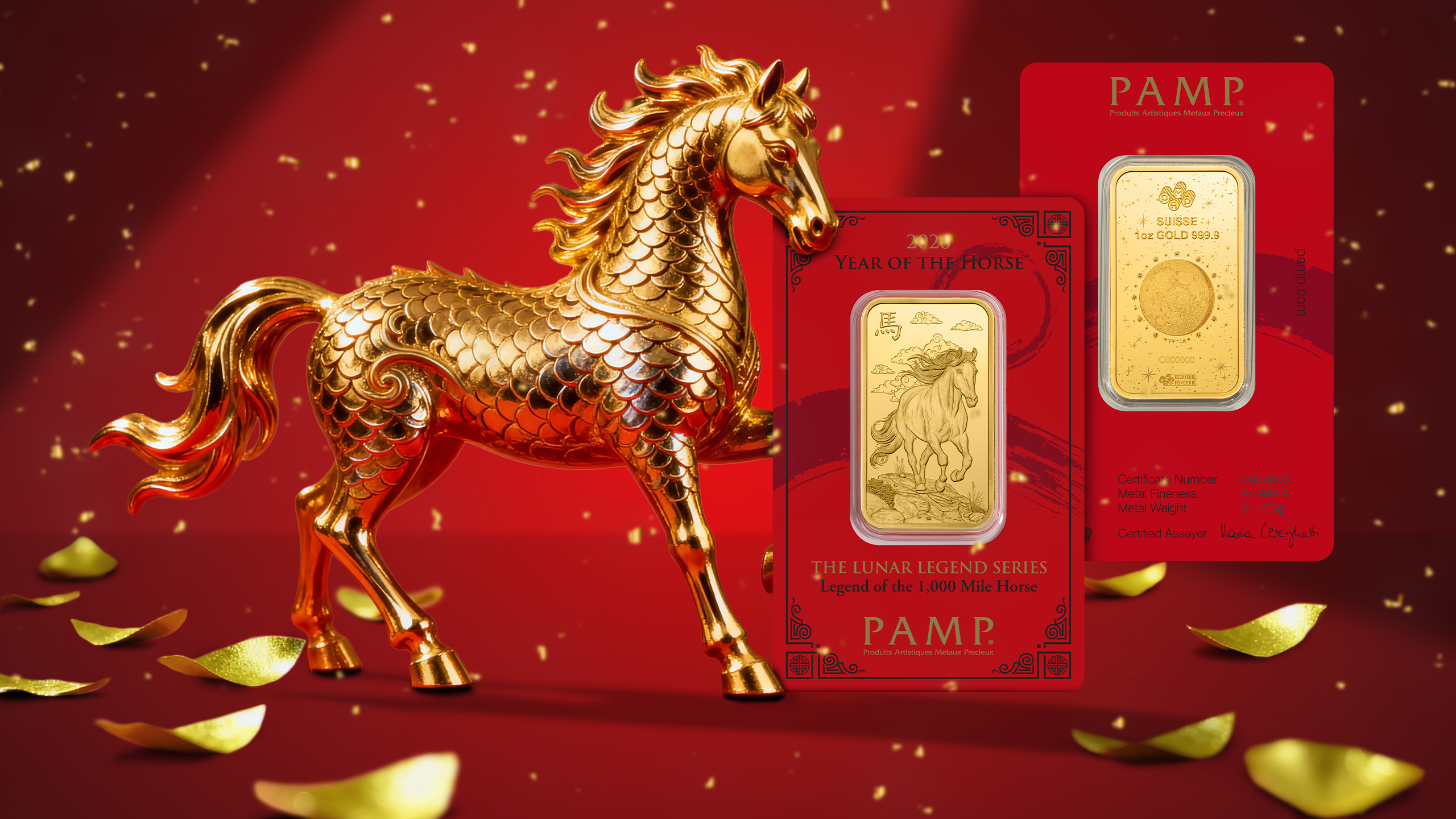 Oslavte rok koně s&nbsp;jedinečným zlatým slitkem od rafinérie PAMP