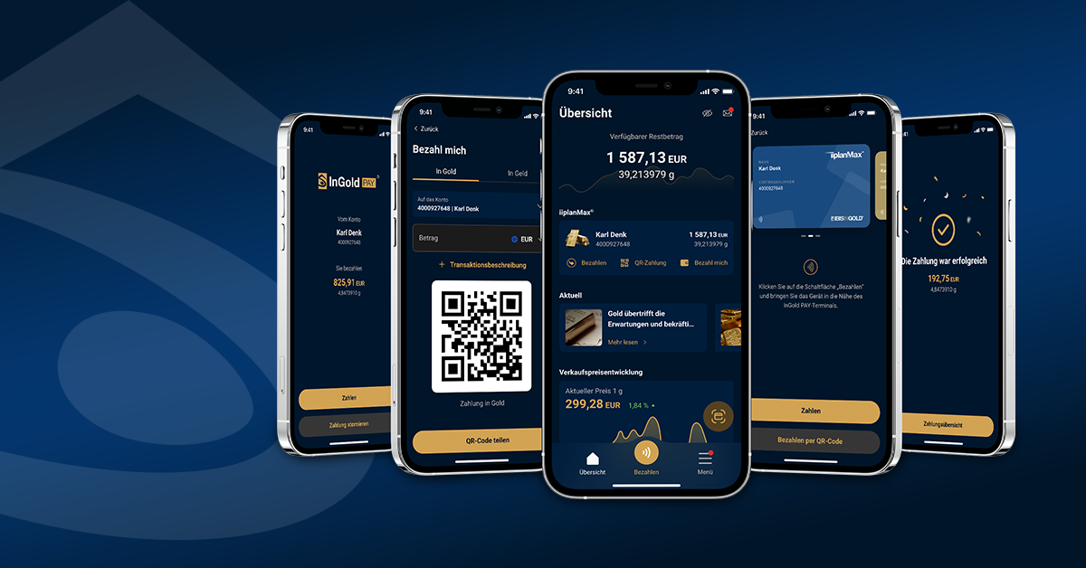Neue mobile App für Goldzahlungen und Goldkontoverwaltung
