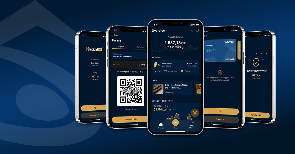 Nuova app per dispositivi mobili per pagamenti in&nbsp;oro e&nbsp;gestione del conto oro