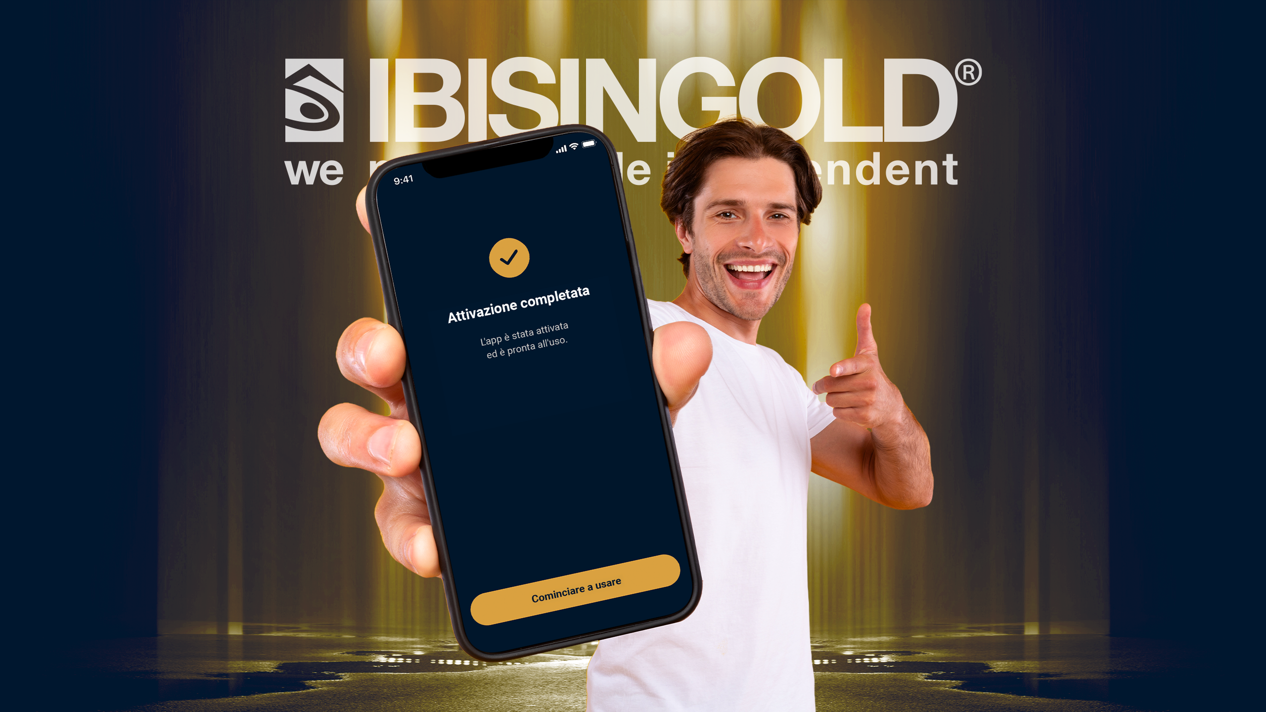 Nuova funzione nell'app IBIS&nbsp;InGold: attiva l'app e&nbsp;verifica la tua identità in un solo passaggio 