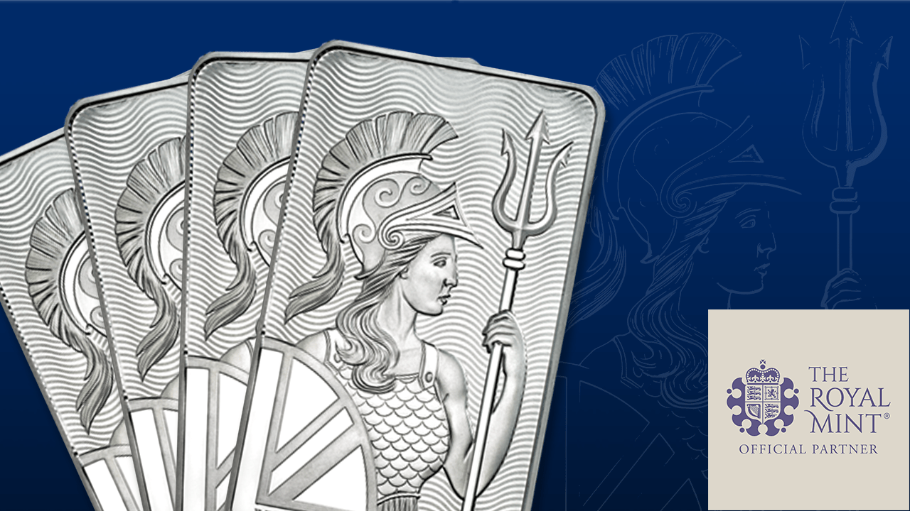 Britannia 100&nbsp;oz (3,11&nbsp;kg) silver ingots in&nbsp;the IBIS&nbsp;InGold offer